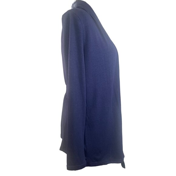 Coldwater Creek Womens XS Cardigan Navy  Lightweight Draped Open Front - Picture 2 of 9